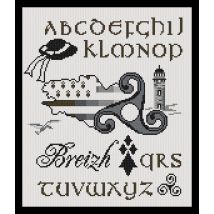 Kit Point Comptés Tableau Abc Triskell 30 X 35 Cm - Marie Coeur