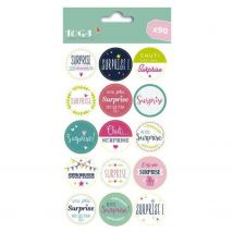 90 Pastilles Autocollantes Pour Emballage Cadeau - Surprise - Toga
