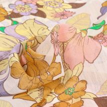 Tissu Mousseline Antonina Sur Fond Ecru - Craftine