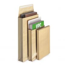 10 Pochettes Kraft Renforcées Dépliables - 22,9 X 32,4 Cm - Raja