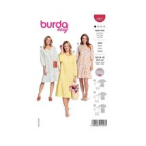 Patron Burda 5907 - Robes Légères, Encolure En V Du 34 Au 48 (fr) Taille N°fr 34-48