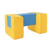 3 Blocs En Mousse Jaune Bleu - Velinda