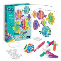 Mobile Vitrail Poissons - Peinture - Sentosphere - 2420 - Kit Loisir Creatif - Sentosphère