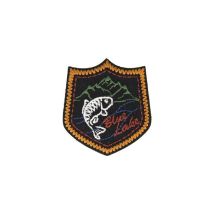 Lot De 3 Écussons Thermocollants Blue Lake Poisson Fond Noir 5x5cm - MyMercerie