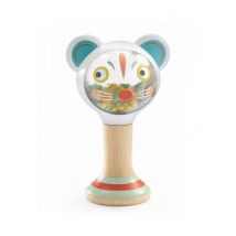 Hochet Bois Babymaraki - Djeco - Orange