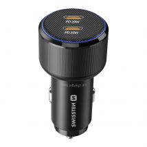 Swissten Chargeur Voiture Fast Charging 50w 2x Usb-c Power Delivery Noir