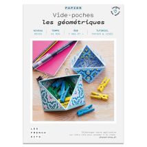 Coffret Diy Origami - 2 Vide-poches - Motif Géométrique - Infocrea