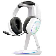 Support Pour Casque/micro-casque - K-stand Hydrogen - 2 Ports Usb - Blanc - The G-Lab