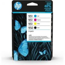 Cartouches D'Encre Hp 950/951 Authentiques Pour Officejet Pro 8600 - Pack De 4 (noir, Cyan, Magenta, Jaune)