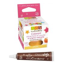 Colorant Alimentaire Naturel Jaune + Stylo Chocolat - Scrapcooking
