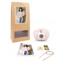 Kit Tricot Gilet Brady Rose Pale 50/52 - Pingouin