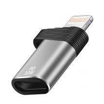 Linq Adaptateur Usb-c Vers Lightning Charge Rapide 30w Pd Et Transfert 480mbps Argent