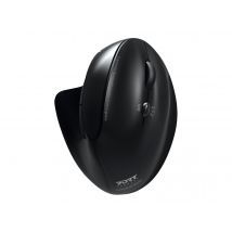 Port Connect Souris Ergonomique Bluetooth Sans Fil Rechargeable Usb-a / Usb-c 2.4 Ghz Noire - Port Designs