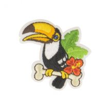 Ecusson Thermocollant Oiseau Tropical Toucan 4x4cm - MyMercerie