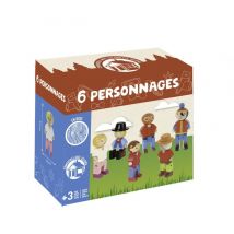 6 Personnages En Bois De L Univers - Jeujura