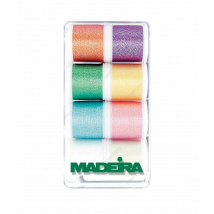 Boîte De 8 Bobines De 200m Metallic Opal – Madeira - Fil Métallique Pastel Pour Broderie Machine Et Couture Décorative Multicolore