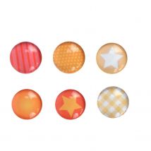 Magnets Mini Orange 1,8 Cm X6 Pièces - Megacrea DIY