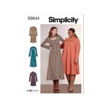 Patron Simplicity 9644 - Robe En Tricot En Trois Longueurs Du 38 Au 56 (fr) Taille N°38-46
