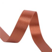 Bobine 25m Ruban Satin Double Face Terracotta Fabriqué En France - MyMercerie
