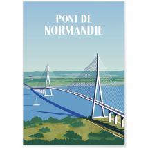 Affiche Pont De Normandie | A3 : 29,7x42cm - L'afficherie