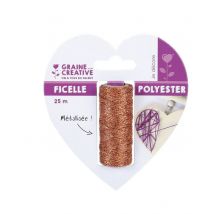 Bobine De Ficelle Métalisée Cuivre 25m - Graine Creative