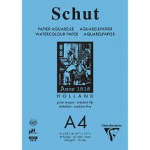 Bloc Aquarelle Schut Clairefontaine Papier Petit Grain Blanc A4 40 Feuilles