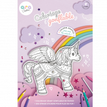Coloriage Gonflable - Licorne Géante À Colorier - Ara Creative - Ara-Creative