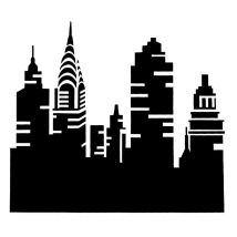 Pochoir - Motif New York - Repositionnable - 42 X 46 Cm - Peinture - Décoration - Colour Shaper