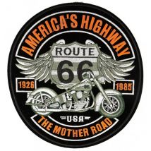Ecusson Thermocollant Biker American Highway 31 Cm X 24 Cm - Mediac