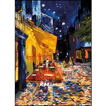 Canevas Antique Terrasse De Café Van Gogh 45x60cm - SEG