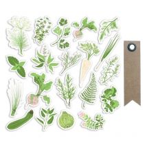 20 Formes Découpées Potager + 20 Étiquettes Kraft Fanion - Youdoit