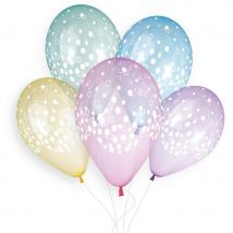 5 Ballons Confettis Ø33cm - Annikids