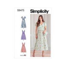 Patron Simplicity 9475 - Robe Pour Jeunes Filles S9475.h5 Taille N°fr 34-42