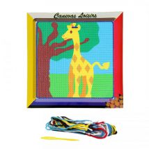 Kit Canevas Girafe 15 X 15 Cm Gros Trous - Distrifil