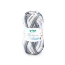 Fil Layette À Tricoter Baby Color - Grundl - Certifié Oeko-tex 08 Gris - Gründl