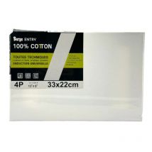 Châssis - Toile - 33x22cm - 4p - Coton - Acrylique - Huile - Gouache - Berge Entry - Bergere de France