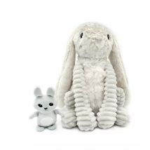 Ptipotos – Lapin Maman Et Bebe Gris Clair - Les Déglingos - Noir