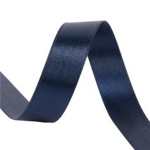 Bobine 25m Ruban Satin Double Face Bleu Marine Foncé Fabriqué En France - MyMercerie