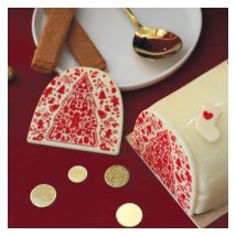 Moule Blister Embout De Bûche Motif Noël - Scrapcooking