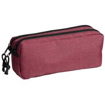 Trousse - Scolaire - Rouge - Rectangulaire - 2 Compartiments - School - Ki Sign