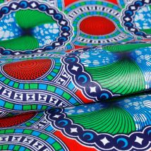 Tissu Wax Africain N° 465 Vert - Craftine