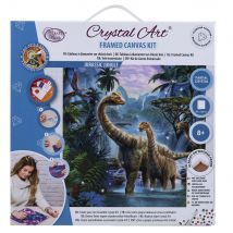 Crystal Art Kit Tableau Broderie Diamant 30x30cm Dinosaures - Crystal Art