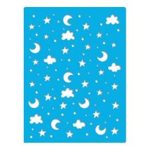 Pochoir Plastique Souple Réutilisable 18,5 X 14,5 Cm Fabrika Decoru Etoile Lune 445 - FABRIKA DECORU