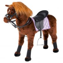 Cheval Peluche À Monter Avec Couverture, Selle Et Guêtres - Happy People