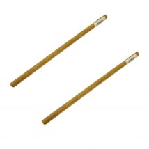2 Tourillons Lisses En Bois Pour Tissage Mural 30 Cm X Ø 12 Mm - Graine Creative