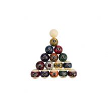 Lot De 16 Billes De Billard - 57 Mm Résine - Billard Américain - Modèle Granite - 1001jouets