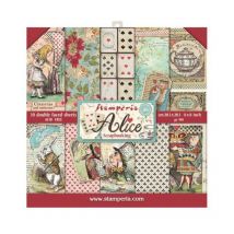 Pochette De 10 Feuilles Recto Verso Alice Stamperia Scrapbooking