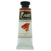 Peinture À L'Huile Fine En Tube Rouge Cramoisi 45ml - Amt