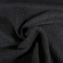 Tissu D'Ameublement Normandie Uni Noir - Au Mètre - Craftine