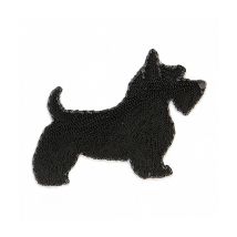 Ecussons Thermocollant Chien Scottish 4 X 5 Cm - Mediac Noir